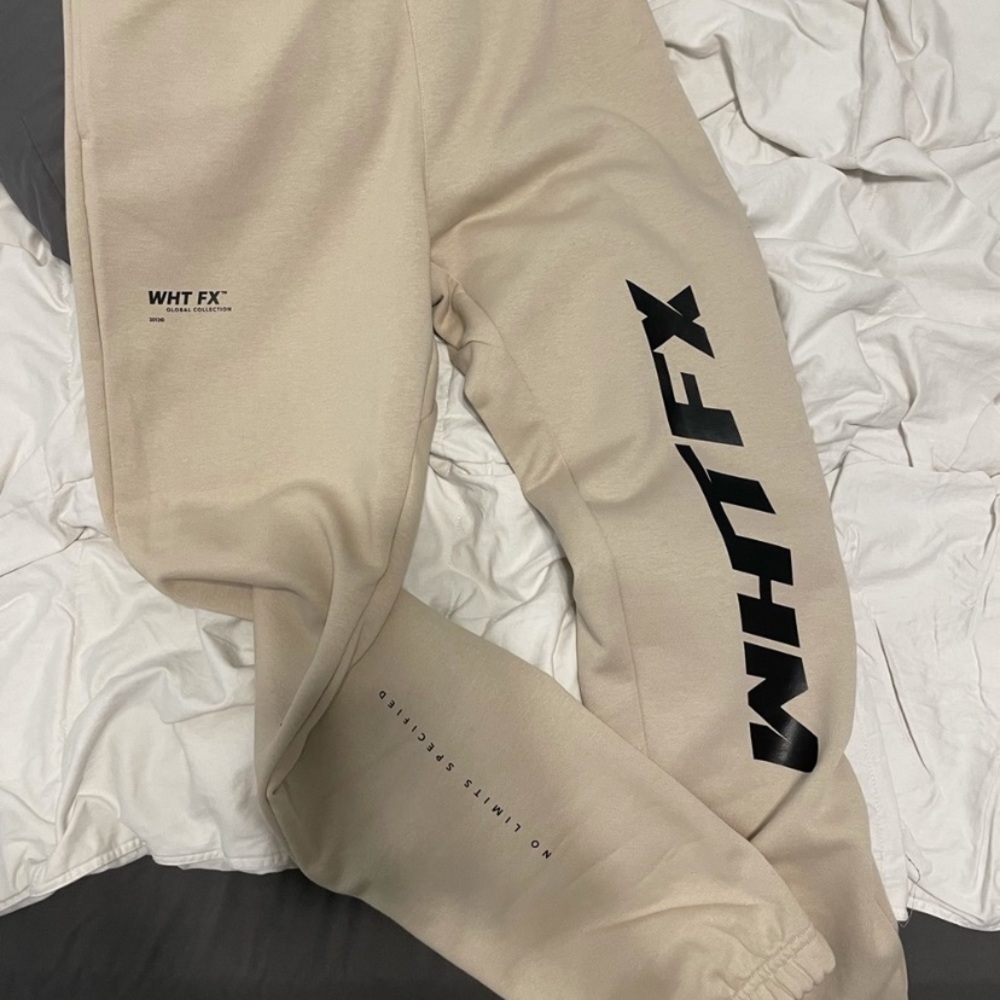 White fox sweatpants/joggers